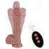 Erospace Natural Play - realistični vibrirajući dildo s funkcijom potiskivanja i rotacije (boja kože)