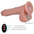 Erospace Natural Play - realistični vibrirajući dildo s funkcijom potiskivanja i rotacije (boja kože)