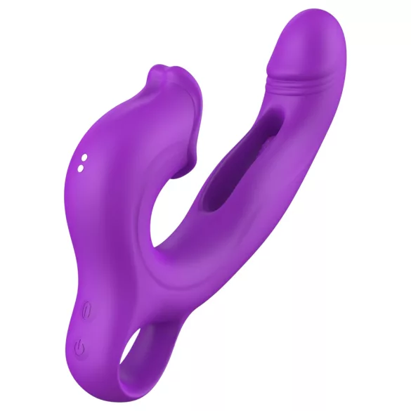 Erospace Sweet Play - jezični stimulator klitorisa i klimajući G-točka vibrator (ljubičasti)