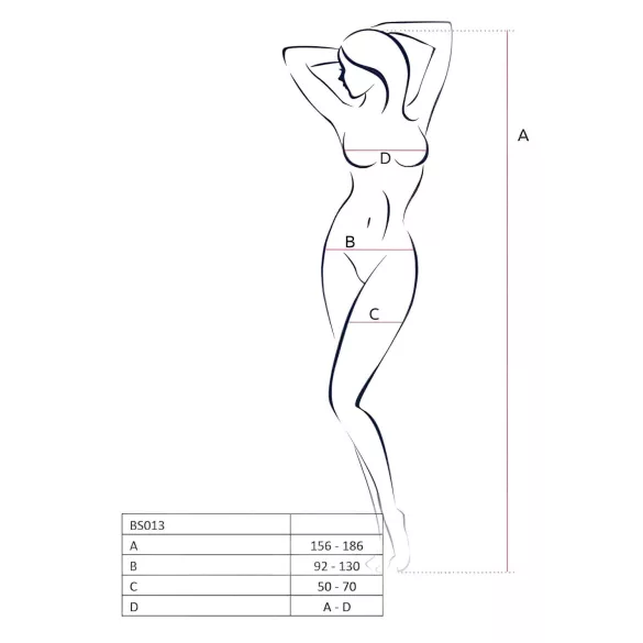 Passion - seksi mrežasti komplet s prugama - crvena - S-L