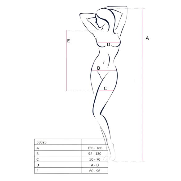 Passion BS025 - minihaljina s dugim rukavima - bijela - S-L