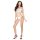 Passion BS035 - bijeli mrežasti body s naramenicama, otvoreni dizajn - S-L
