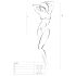 Passion BS035 - bijeli mrežasti body s naramenicama, otvoreni dizajn - S-L