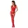Passion - mrežasti otvoreni bodystocking - crvena - S-L