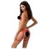 Passion Magali - ukrasni tijelni remen set - 3 dijela (crvena) - L/XL