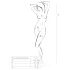 Passion BS077 - mrežasti bodystocking s dugim rukavima - crni - S-L