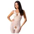 Passion - bodystocking s otvorima - bijela, točkasta, S-L