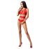 Passion BS083 - prozirni, otvoreni body - crvena (S-L)