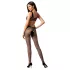 Passion - otvoreni bodystocking s mozaik uzorkom - crna - S-L