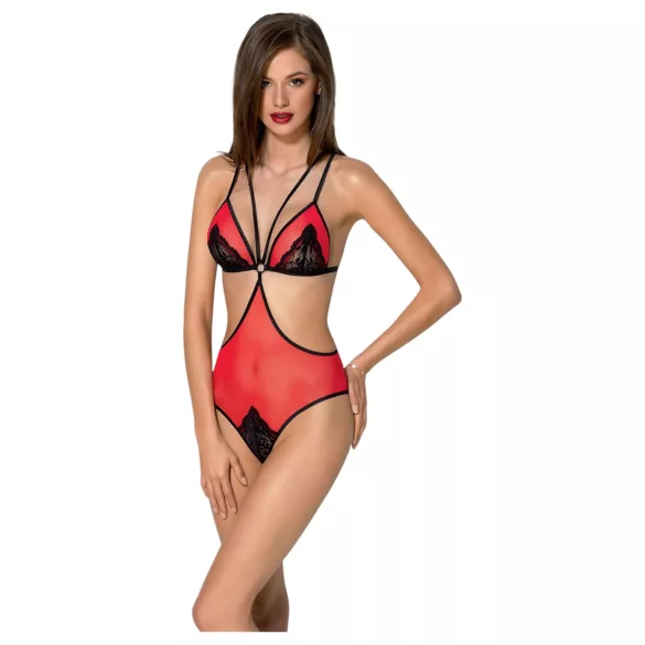 Passion Peonia - tijelo s otvorima sa strane (crveno) - L/XL