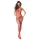 Passion - mrežasti bodystocking s otvorom - crvena - S-L