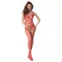 Passion - mrežasti bodystocking s otvorom - crvena - S-L