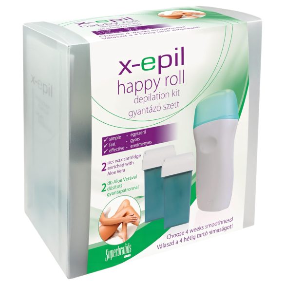 X-Epil Happy Roll - komplet za depilaciju voskom