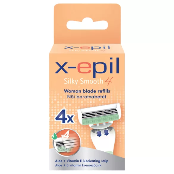 X-Epil Silky Smooth - ženske zamjenske oštrice za brijač 4 oštrice (4 kom)