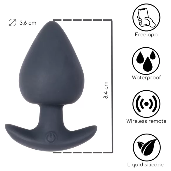 Desirel Obsidian - analni vibrator s aplikacijskim upravljanjem (crni)