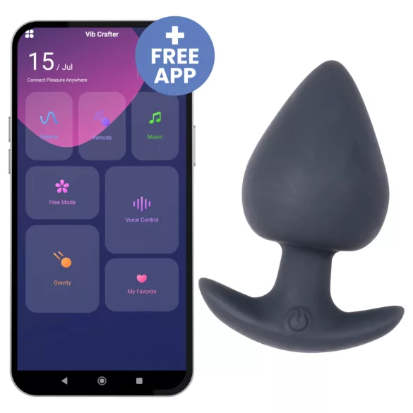 Desirel Obsidian - analni vibrator s aplikacijskim upravljanjem (crni)