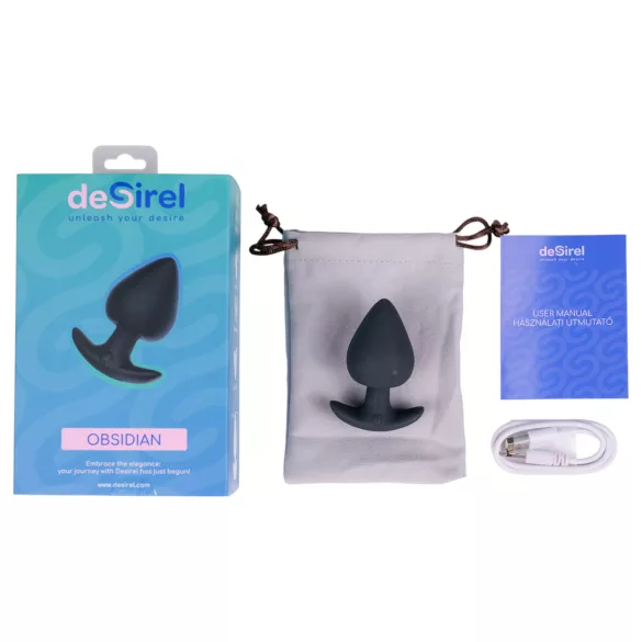Desirel Obsidian - analni vibrator s aplikacijskim upravljanjem (crni)