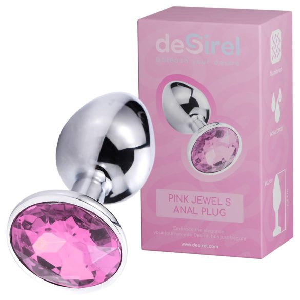 Desirel Pink Jewel S - analni plug (srebrno-ružičasti)