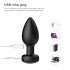 Desirel Easy Obsidian - crni bežični analni vibrator s akumulatorom