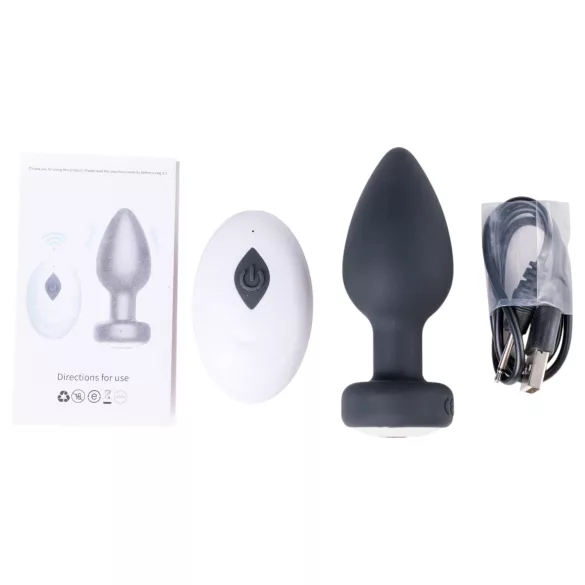 Desirel Easy Obsidian - analni vibrator na daljinsko upravljanje - punjivi