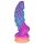 OgazR - svjetleći zmajski dildo - 22 cm (ljubičasto-ružičasti)
