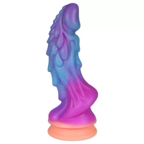 OgazR - dildo u obliku zmaja koji svijetli - 22 cm - ljubičasto-ružičasta