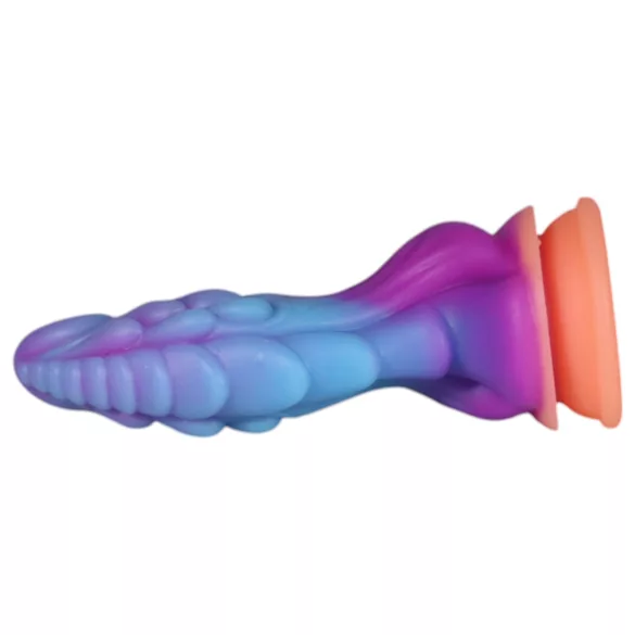 OgazR - dildo u obliku zmaja koji svijetli - 22 cm - ljubičasto-ružičasta