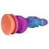 OgazR - svjetleći zmajski dildo - 22 cm (ljubičasto-ružičasti)