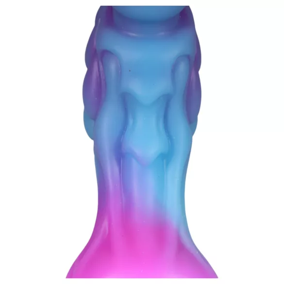 OgazR - dildo u obliku zmaja koji svijetli - 22 cm - ljubičasto-ružičasta