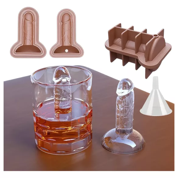 Dildo kalup za led - silikon - plavi