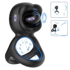   Biu-Biu - prsten za penis i stimulator klitorisa s vibratorom - crna