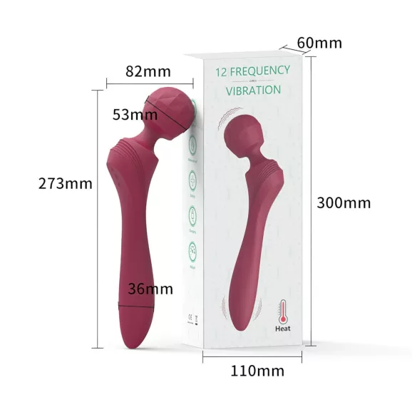 Lonely - vibrator masažer zakrivljenog oblika - crveni