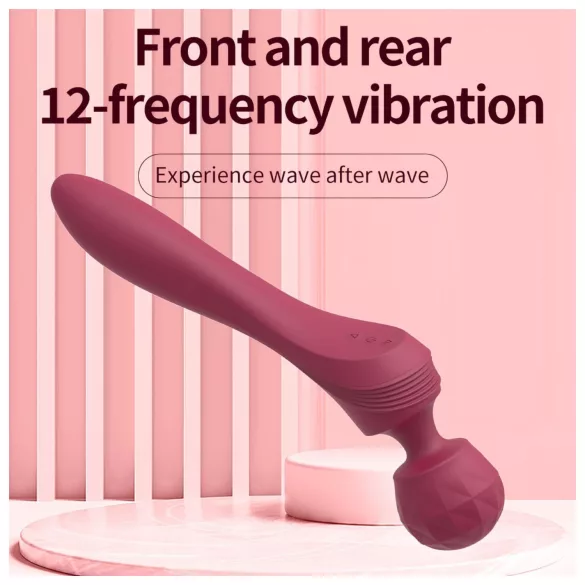 Lonely - vibrator masažer zakrivljenog oblika - crveni