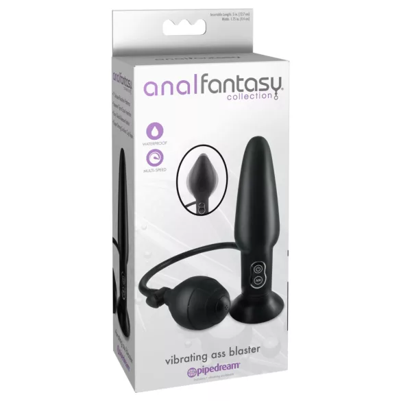 Anal Fantasy - analni čep s pumpom i vibracijom - crni