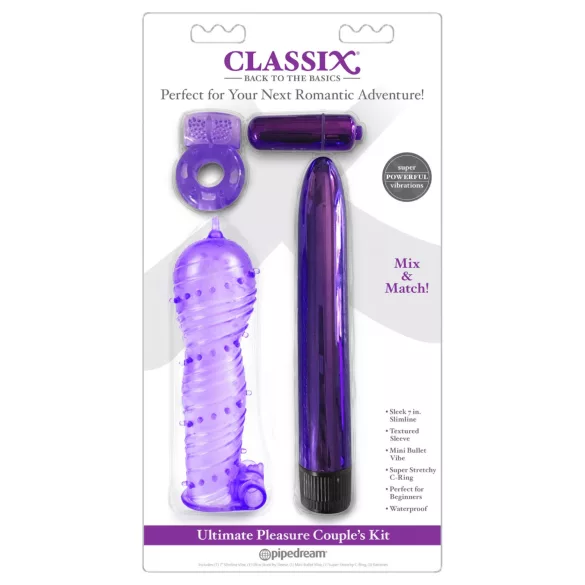 Classix - vibrator set za parove - ljubičasta