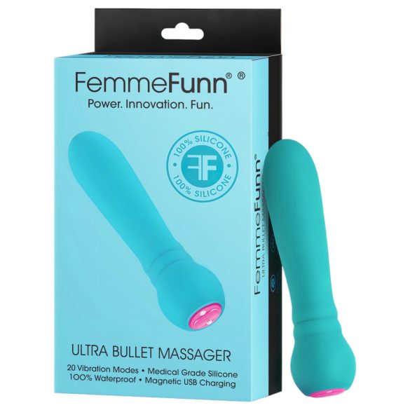 FemmeFunn Ultra Bullet - vibrator u obliku štapića - premium silikon - tirkizna
