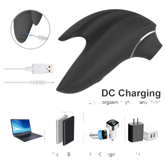 AlvUp - vibrator za stimulaciju klitorisa zračnim valovima - crna