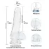 Addiction Crystal - dildo s vakuumskim držačem (prozirni) - 18 cm