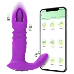   AlvUp - analni vibrator s funkcijom tjeranja - pametan - silikon - ljubičasti