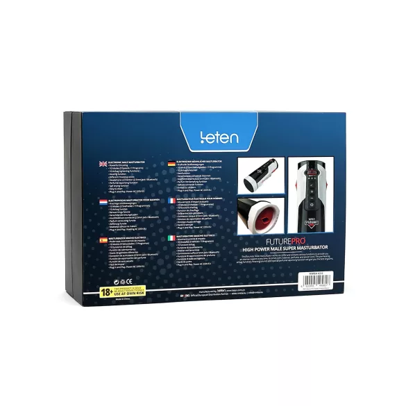 LETEN SM FUTURE PRO - električni masturbator s grijanjem i vertikalnim pokretom