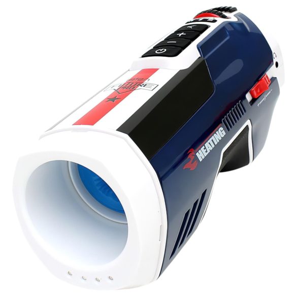 Leten SM Future Pro - masturbator s potiskom, stiskanjem, grijanje, plavi