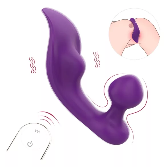 Sex HD Chomper - vodootporni vibrator za klitoris i anal - ljubičasta