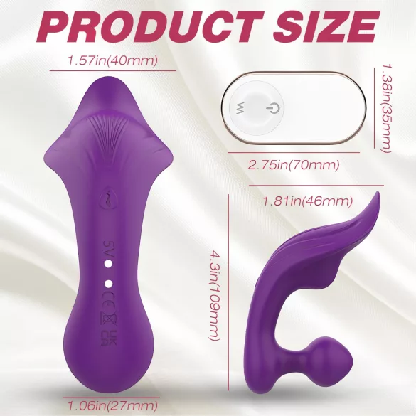 Sex HD Chomper - vodootporni vibrator za klitoris i anal - ljubičasta
