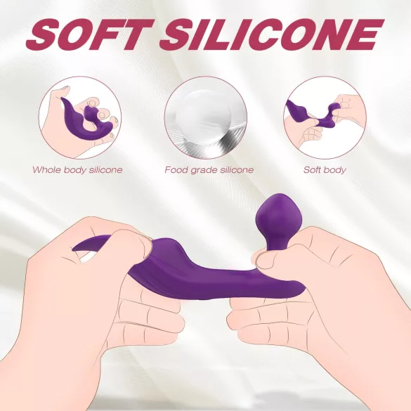 Sex HD Chomper - vodootporni vibrator za klitoris i anal - ljubičasta