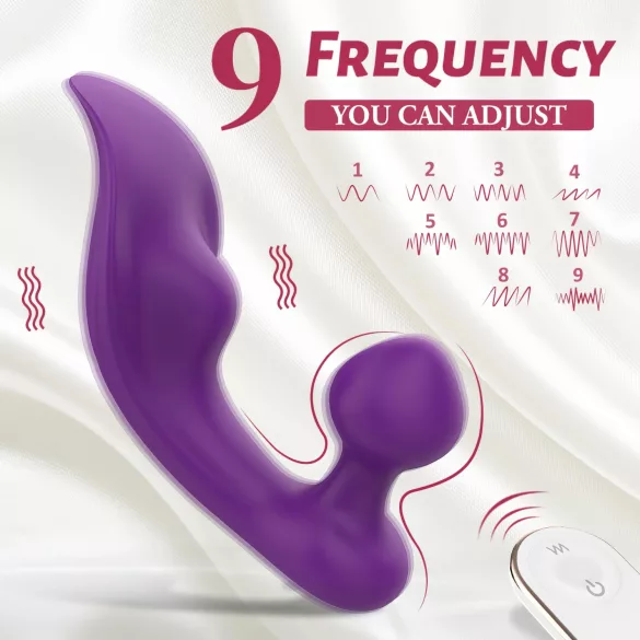 Sex HD Chomper - vodootporni vibrator za klitoris i anal - ljubičasta