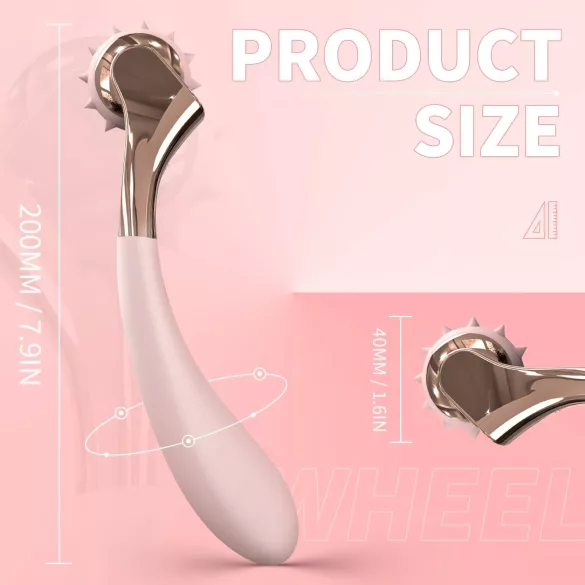 Sex HD - vibrator na baterije, vodootporan s kotačićem za stimulaciju - pink