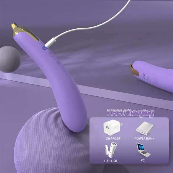 Sex HD - vibrator u obliku patlidžana - ljubičasti