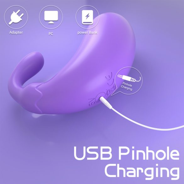 Sex HD - vibracijsko jaje u obliku patlidžana - ljubičasta