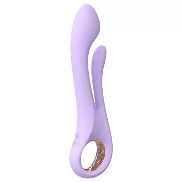 Sex HD Kaethe - vibrator s nastavkom za klitoris - silikon - ljubičasta