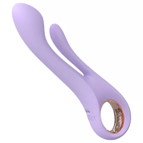 Sex HD Kaethe - vibrator s nastavkom za klitoris - silikon - ljubičasta